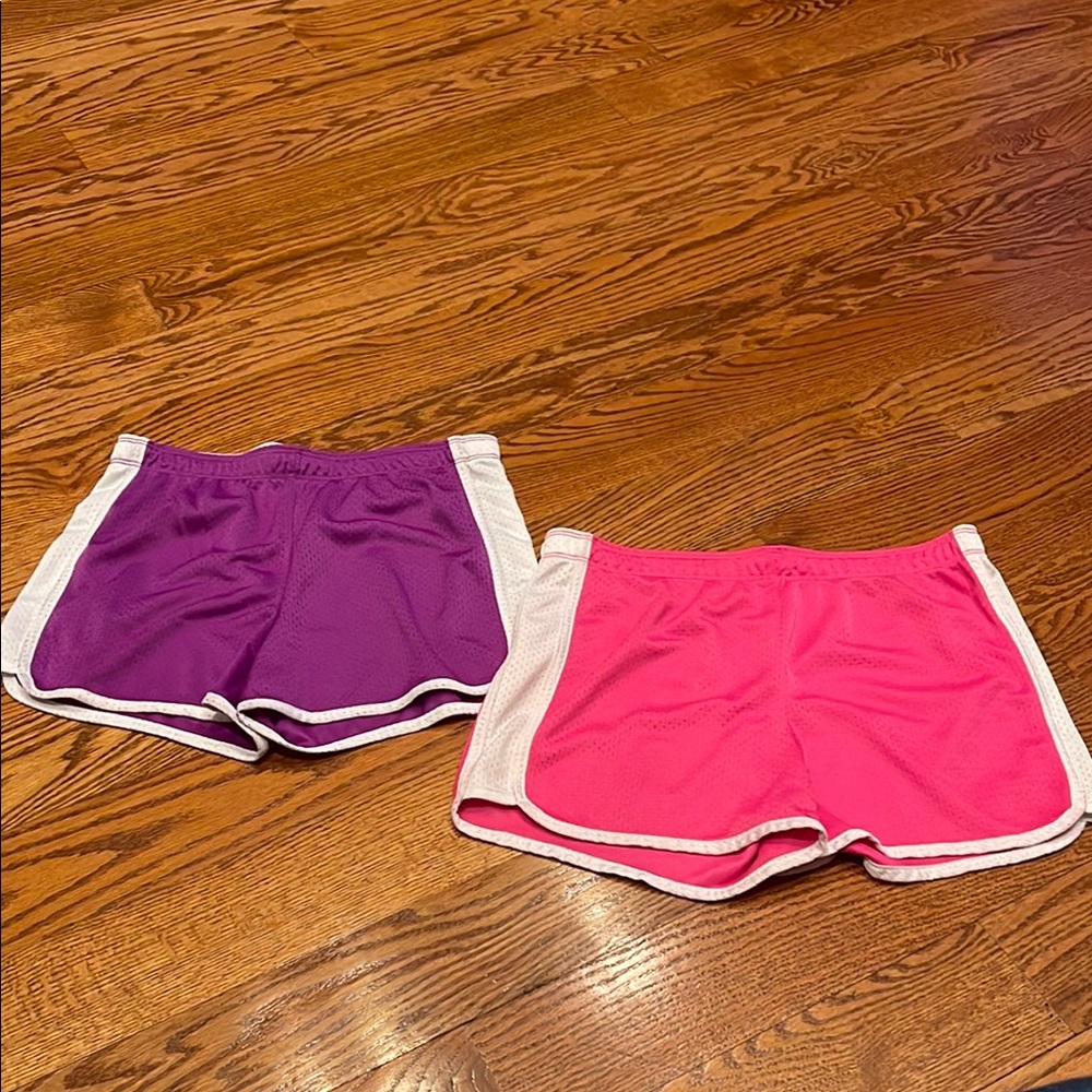 Women's Purple and Pink Athletic Shorts